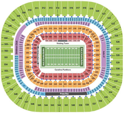 Bank Of America Stadium Mayo Bowl Seating Chart
